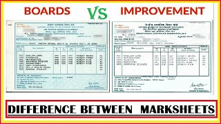 DIFFERENCE BETWEEN BOARDS AND IMPROVEMENT MARKSHEET  CBSE Improvement Exam [upl. by Darce]