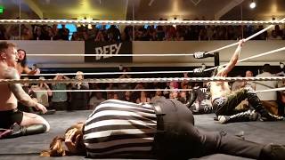 Rey Fenix Superkicks Referee Aubrey Edwards [upl. by Bach481]