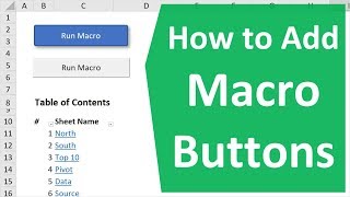 How to Create Macro Buttons in Excel Worksheets [upl. by Erbe]