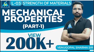 Strength of Materials  Module 1  Mechanical Properties  Part 1 Lecture 3 [upl. by Clarisa]