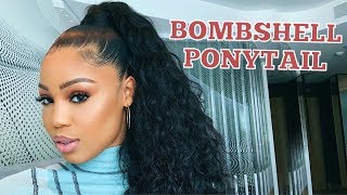 Sleek BOMBSHELL PONYTAIL USING BUNDLES [upl. by Nylzaj]