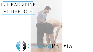 Lumbar Spine Active Range of Motion  Movement  Clinical Physio [upl. by Ahseiyk]