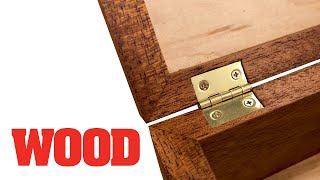 How To Mortise Box Hinges  WOOD magazine [upl. by Linda777]