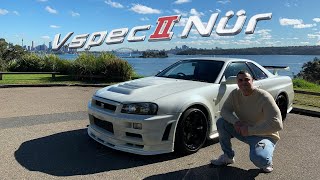 Nissan Skyline R34 GTR Vspec II NUR NISMO Factory Upgrade Review [upl. by Naginnarb702]