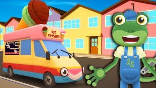 Geckos Garage  Ice Cream Truck  Learn With Gecko  Learning For Kids  Trucks For Kids [upl. by Hooke]