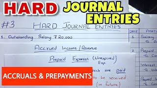 HARD Journal Entries by Saheb Academy  Class 11  BCOM  CA Foundation [upl. by Leahcin]