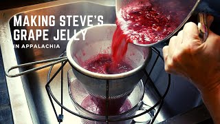 Making Uncle Steves Grape Jelly in Appalachia [upl. by Pare145]