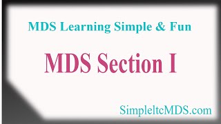 Simple LTC MDS MDS Learning Simple amp Fun Section I Explained by Jen RN RACCT [upl. by Babb]