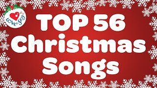 Top 56 Christmas Songs and Carols with Lyrics 🎅 [upl. by Holds289]