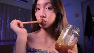 ASMR  Honeycomb  Sticky Satisfying Sounds [upl. by Natka]