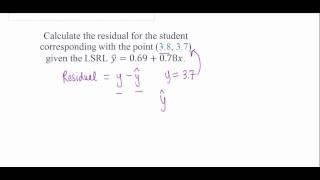 Calculating a residual [upl. by Condon]