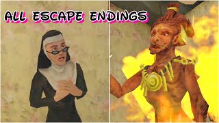 Evil Nun 2 All Escape Endings [upl. by Frieder800]