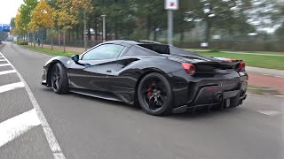 Full Carbon Black Ferrari 488 Pista Spider 720HP  Lovely Sounds [upl. by Catherina887]