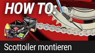 HOW TO Scottoiler Kettenschmiersystem am Motorrad montieren [upl. by Nosiddam]