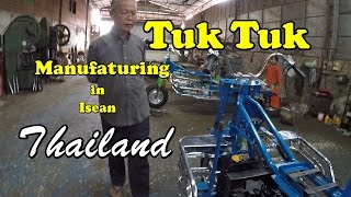 A look at a Tuk Tuk Manufacture shop in Isean Thailand and eating KFC [upl. by Iaw]