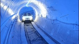 Elon Musk shows off highspeed tunnel beneath Los Angeles [upl. by Chafee]