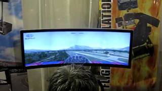 Flight simulator using a curved monitor [upl. by Bravar926]