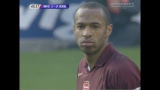 Thierry Henry legendary free kick vs Wigan 200506  quotIs that enoughquot [upl. by Welcher]