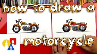 How To Draw A Motorcycle [upl. by Dahij306]