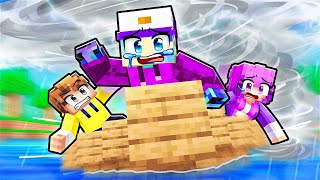 Minecraft Build a Boat vs TORNADO [upl. by Adlih]