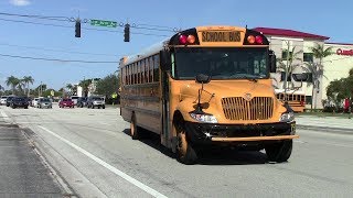 Palm Beach District Schools buses and Private Operators school bus action 2018 [upl. by Valentia712]