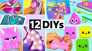 12 DIY UTILES ESCOLARES PARA EL REGRESO A CLASES [upl. by Anires795]