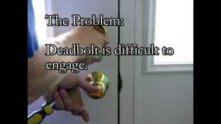 Adjusting A Door Hinge So The Deadbolt Works Smoothly [upl. by Eineg]