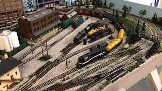 Model railroad 4x8 HO 3 track layout [upl. by Kciwdahc679]