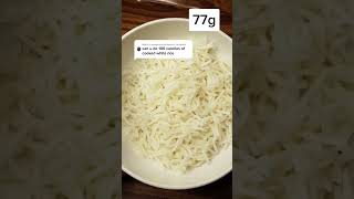 What 100 Calories of Cooked White Rice Looks Like [upl. by Shlomo282]