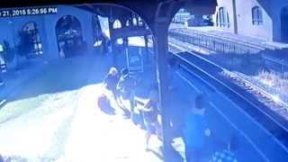 New Video of Runaway Rail Car Crash in Utica [upl. by Haiasi]