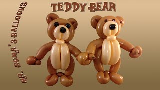 Teddy Bear Balloon Animal Tutorial Balloon Twisting and Modeling 20 [upl. by Hairahcaz]