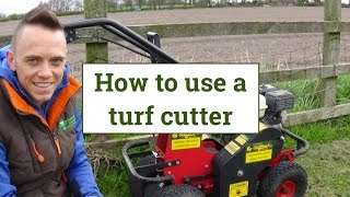 How to use a turf cutter [upl. by Enajiram]