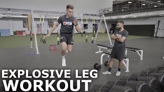 Full Explosive Leg Workout For Footballers  Increase Your Leg Power and Explosiveness [upl. by Hutson]