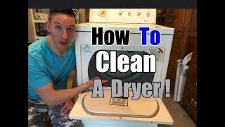 How To Clean a Dryer  Follow Along Cleaning Tutorial [upl. by Bayly69]