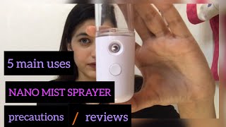 NANO MIST SPRAYER USES REVIEW  PRECAUTIONS [upl. by Jaquiss564]