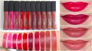 LOreal Paris Infallible Pro Matte Glosses  Lip Swatches  Review [upl. by Sirrep832]