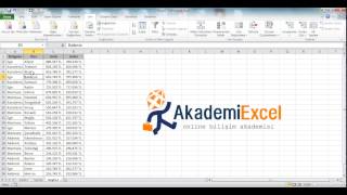 Excel Dersleri  Sıralama İşlemleri [upl. by Ardnuek]