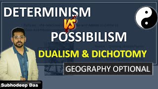 Determinism  Possibilism  Dualism and Dichotomy  Geography Optional  UPSC IAS [upl. by Innaig]