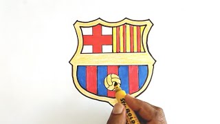 How to Draw the FC Barcelona Logo [upl. by Loats]