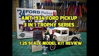 AMT 1934 Ford Pickup 125 Scale Model Kit Build Review AMT1120 [upl. by Amil]