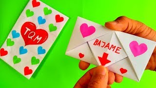 COMO HACER UN SOBRE PLEGABLE PARA CARTAS DE REGALO [upl. by Nilyac475]