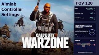 Warzone Aimlab Controller Settings  120 FOV 70K score [upl. by Gildea456]