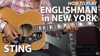 How to Play Englishman in New York by Sting  Guitar Lesson [upl. by Notgnilliw953]