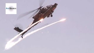 AH64 Apache Helicopter Deploying Flares Over Afghanistan [upl. by Nnave]