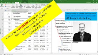 How to set a BASELINE in your MS Project Schedule Tutorial 13 [upl. by Hiroshi288]