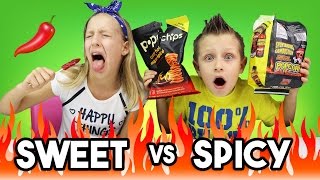 SWEET vs SPICY CHALLENGE [upl. by Enaj]