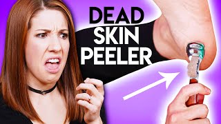 Ladies Try Dead Skin Callus Removing Peelers [upl. by Wernher]