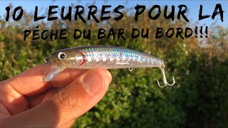 10 LEURRES pour la PÊCHE du BAR du BORD [upl. by Aisak]