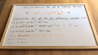 Calculating the pH of Strong Acids [upl. by Nelly286]