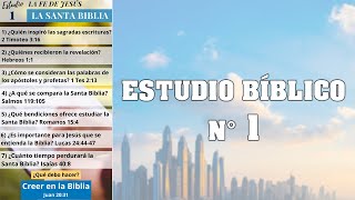 La Biblia  ESTUDIO BIBLICO 1 [upl. by Alleber]